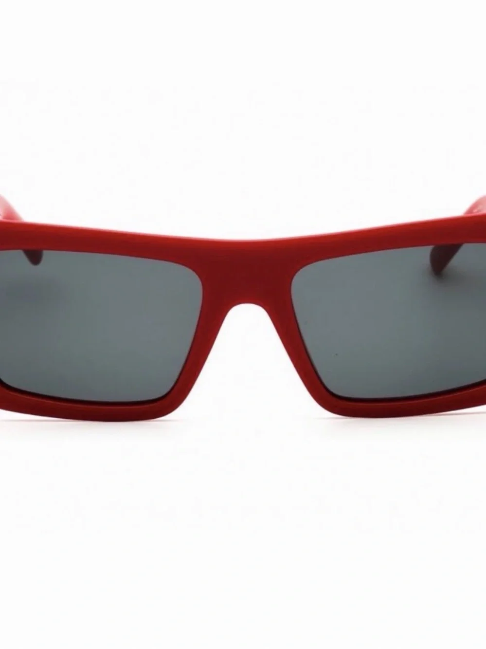 MCM Red Rectangular Sunglasses with Dark Lenses